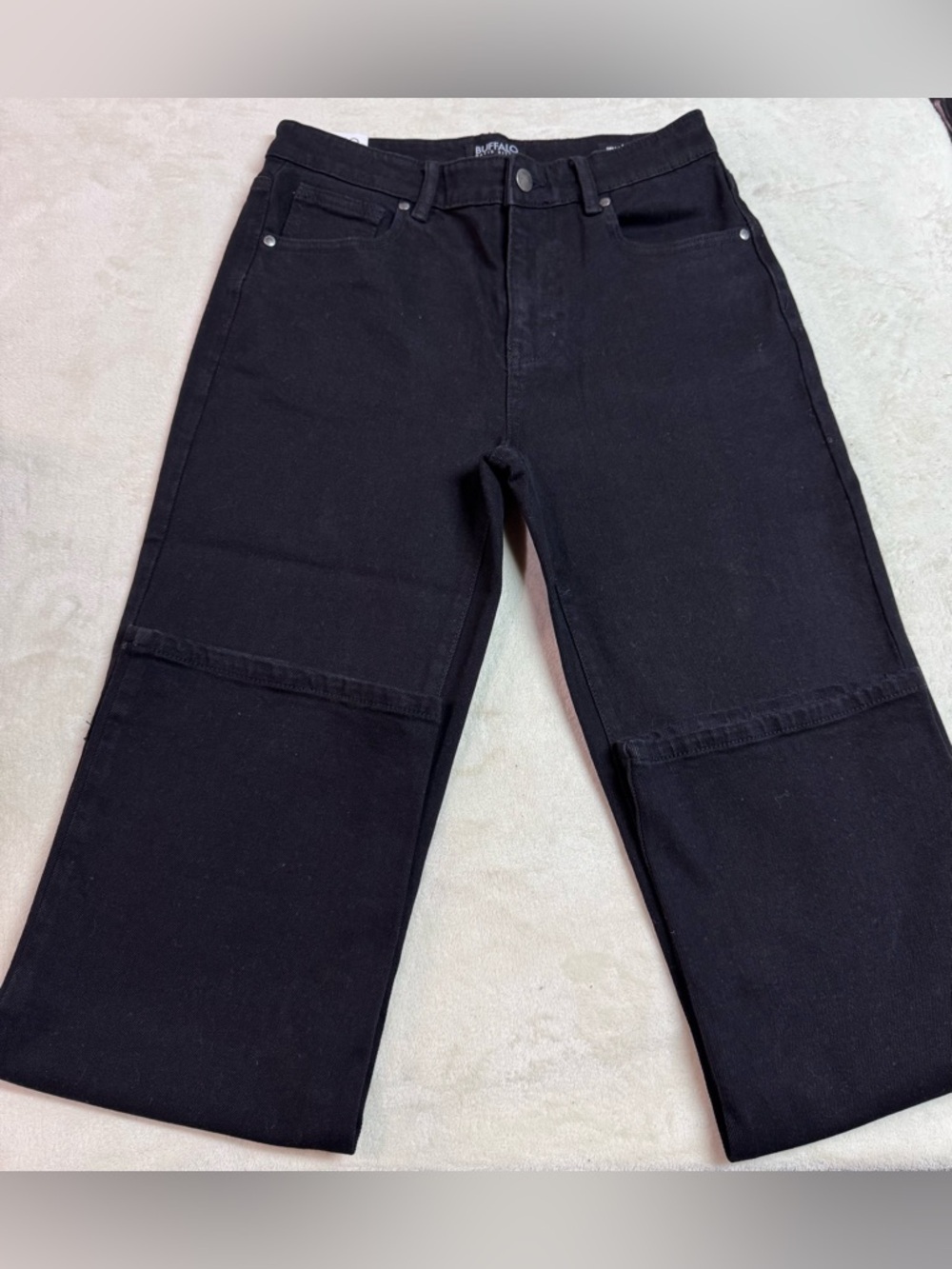 Buffalo David Bitton High Rise Wide Leg Jeans in Black Size 2 NWT - Picture 2 of 4